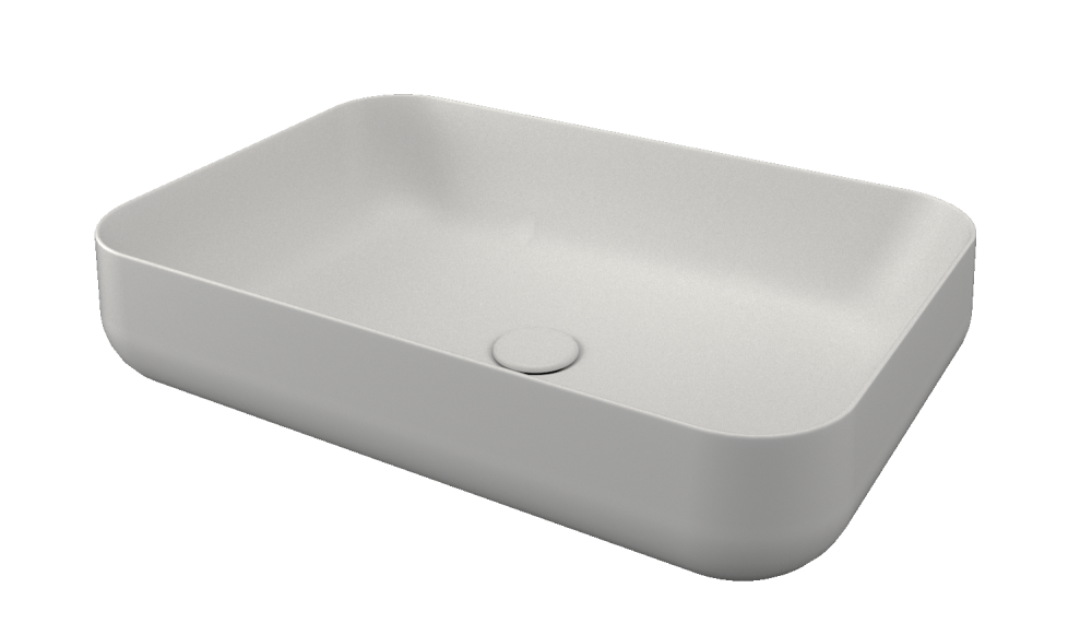 Saniterra Tuscano Oblong countertop washbasin in cream- 312052K