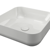 Saniterra Tuscano Quadra W44 Top Counter Wash Bowl in white- 312051W44