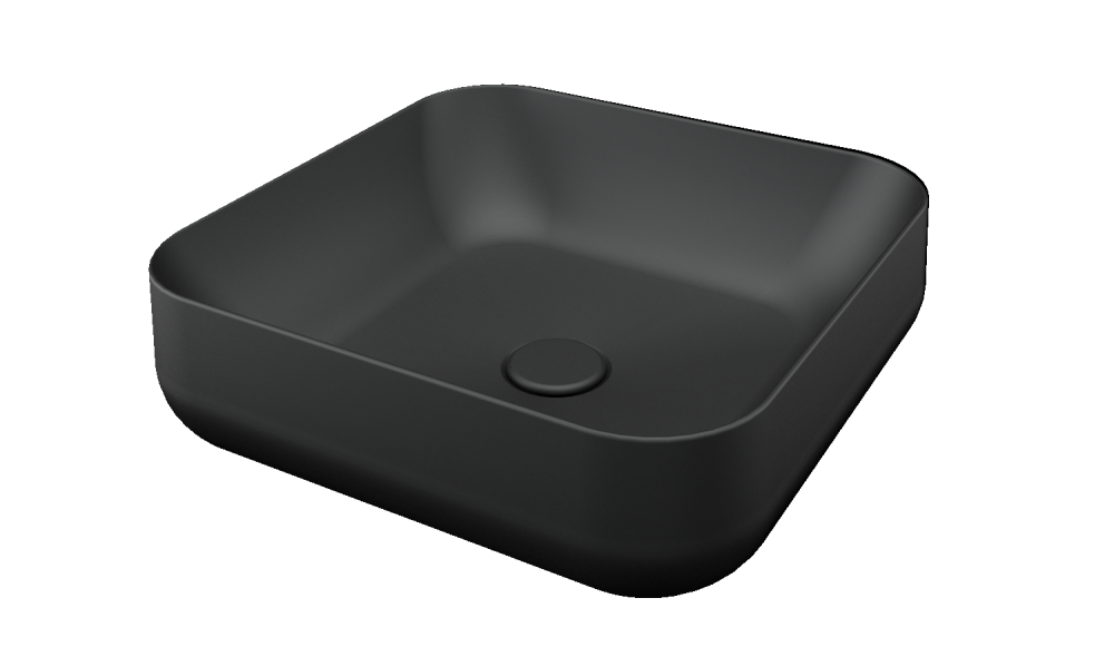 Saniterra Tuscano Quadra W44 Top Counter Wash Bowl - Graphite -312051G44
