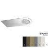 #16101102St-St. steel waterfall shower head oval