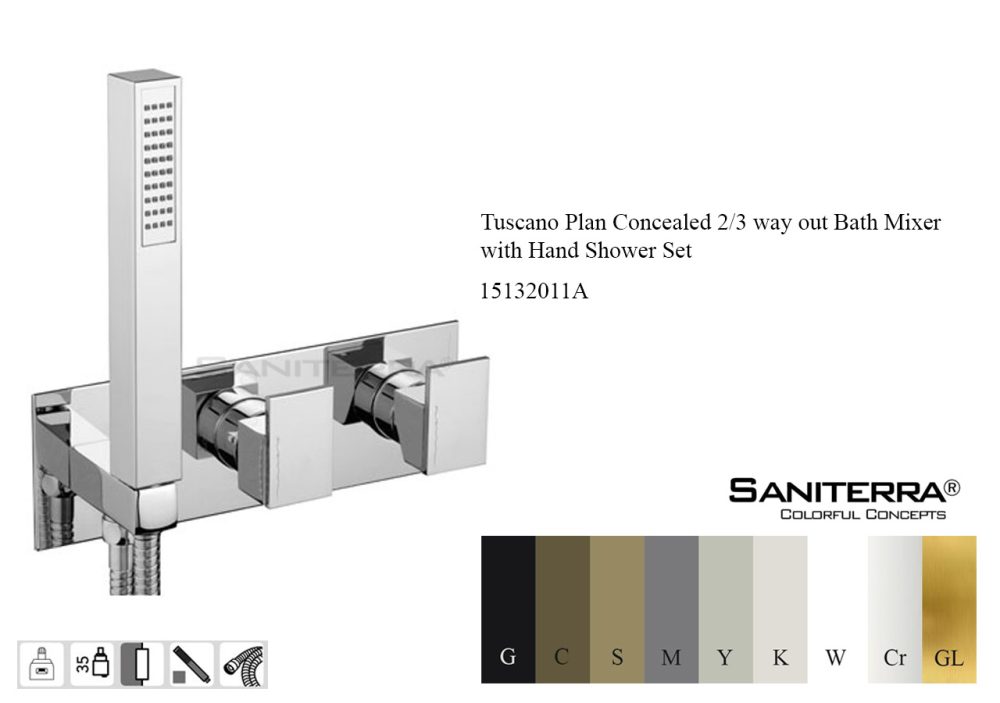 15132011A-concealed bath mixer 2-3 way tuscano Plan