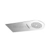 16101102DSt-St. Steel shower head with dual position waterfall oval