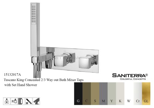 15132017A-concealed 2or 3 way Bath Mixer King