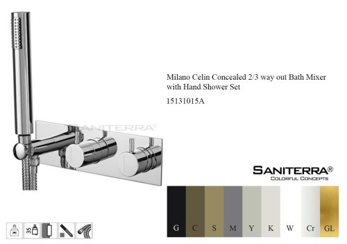 15131015-milano Celin concealed 2-3 way bath mixer taps