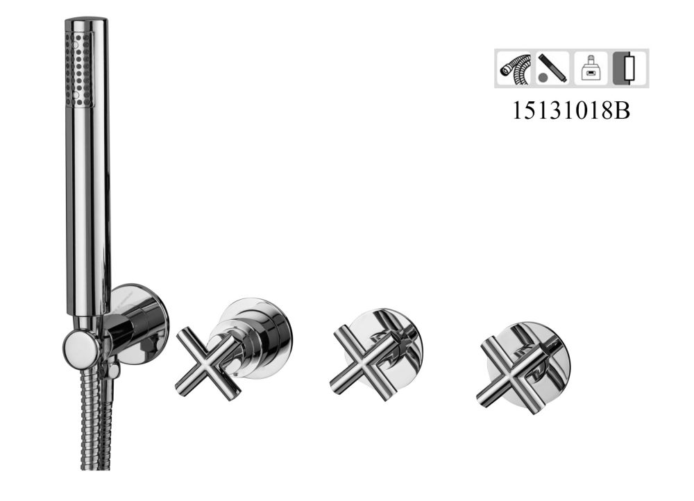 15131018B- 4 hole Concealed 2-3 way out Bath-shower mixer Classica