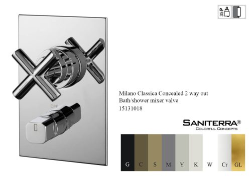 15131018-Concealed 2 way out Bath-shower mixer Milano Classica