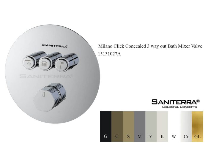15131027A-milano click concealed 3 way out bath mixer tap