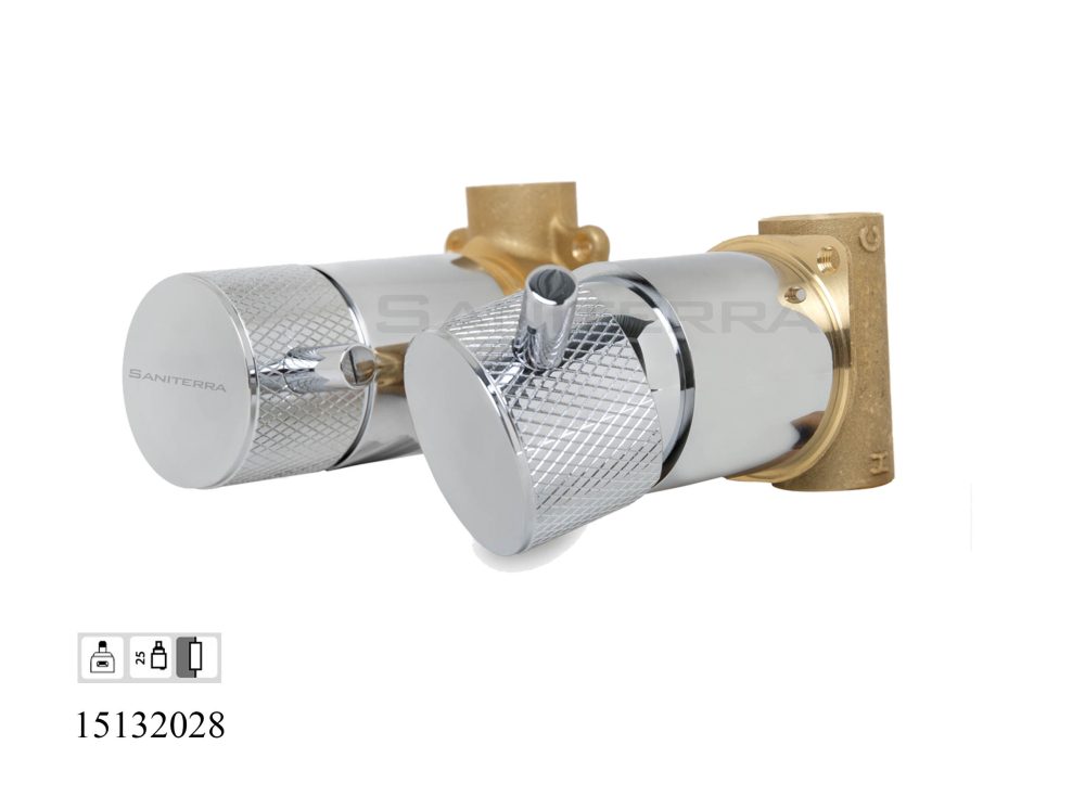 15132028-concealed 2 way out bath mixer taps diamond