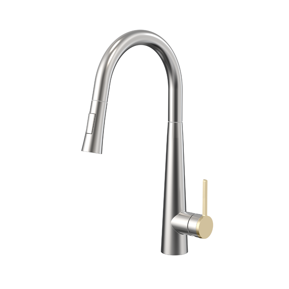 181029G001 Saniterra Milano Kitchen Mixer-Gold