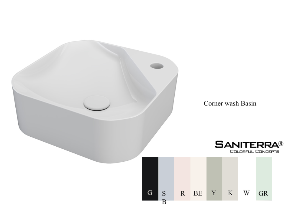 Corner washbasin