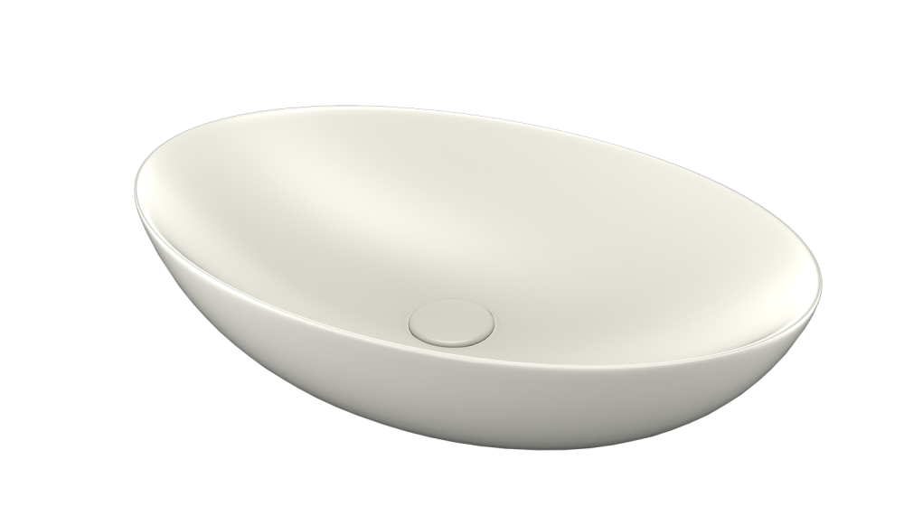 311042-60 OVAL Countertop Wash Bowl 60 cm-Cream