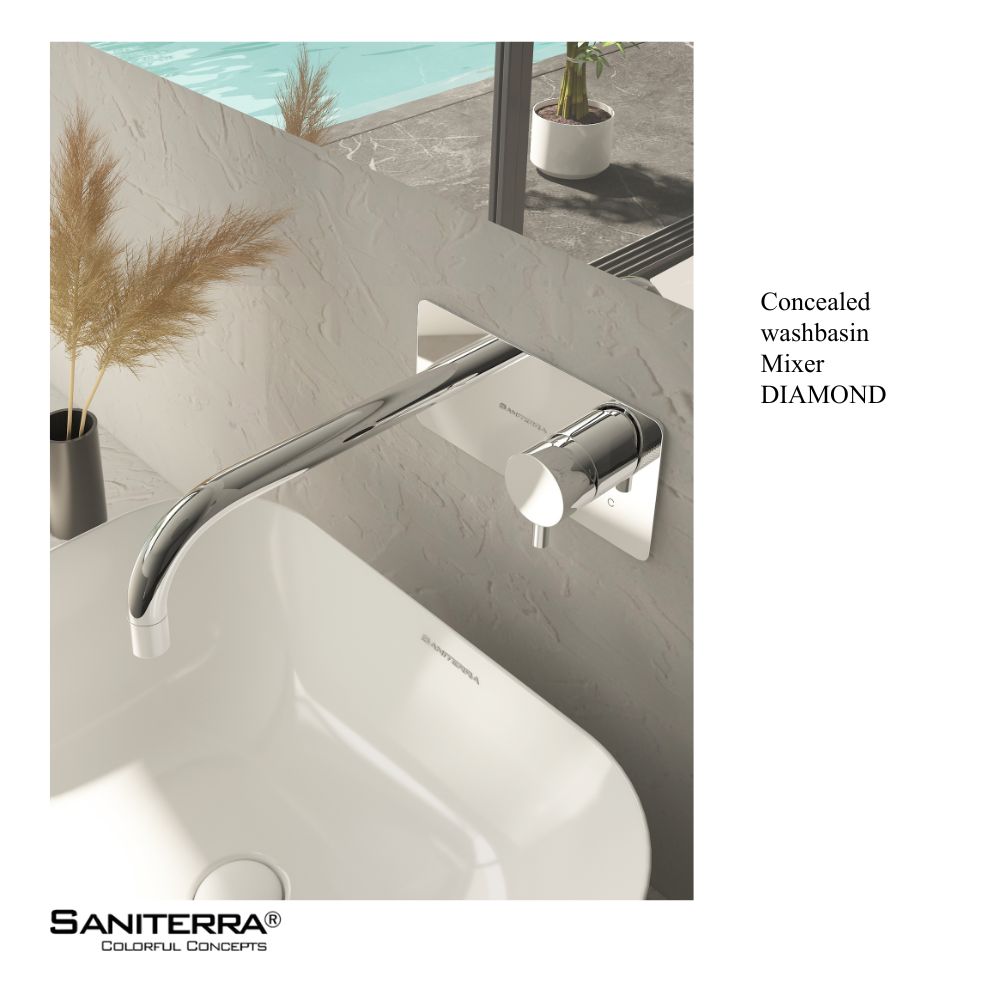 1512028 Concealed Washbasin Mixer with Knurling Handle Diamond
