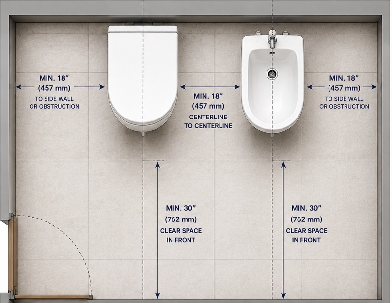 Where Should a Bidet Be Placed? Ideal Bidet Placement & Toilet Spacing